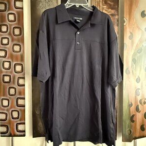 Kenneth Cole Men's Casual Collared knit shirt, Size XL, BLack